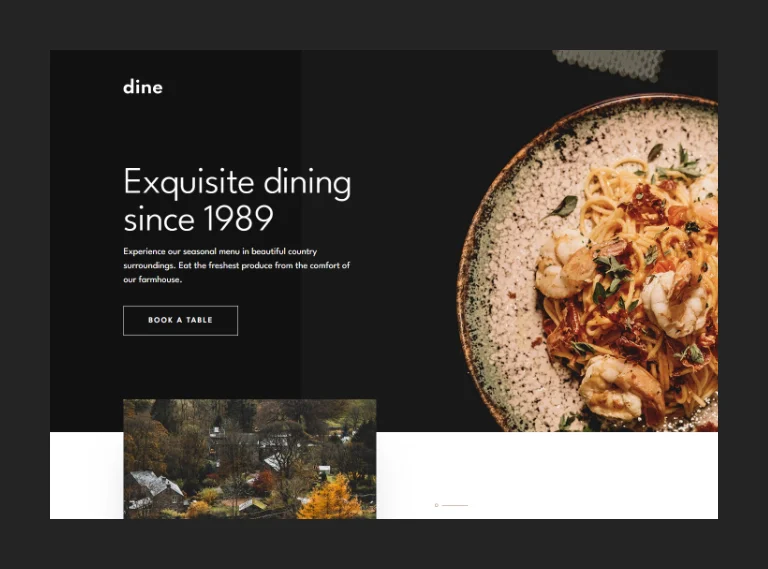 Screenshot of the Dine Project
